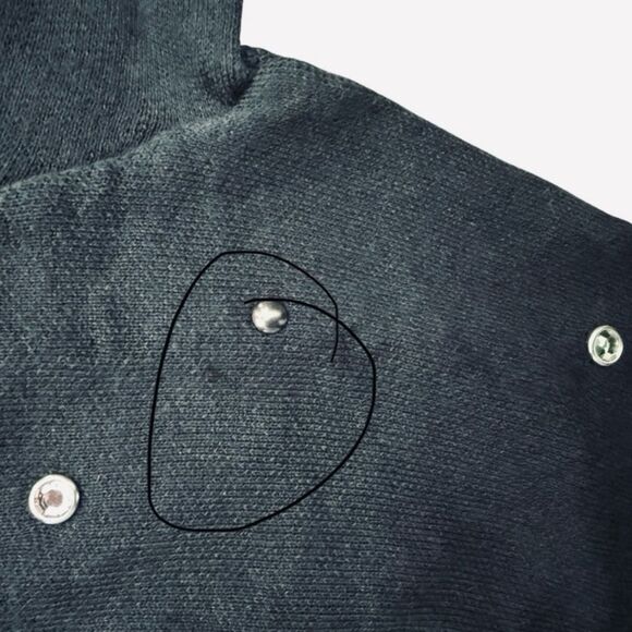 Chaser Black Cropped Embellished Hoodie All Over Jewels Oversized Hoodie Small - Picture 10 of 10